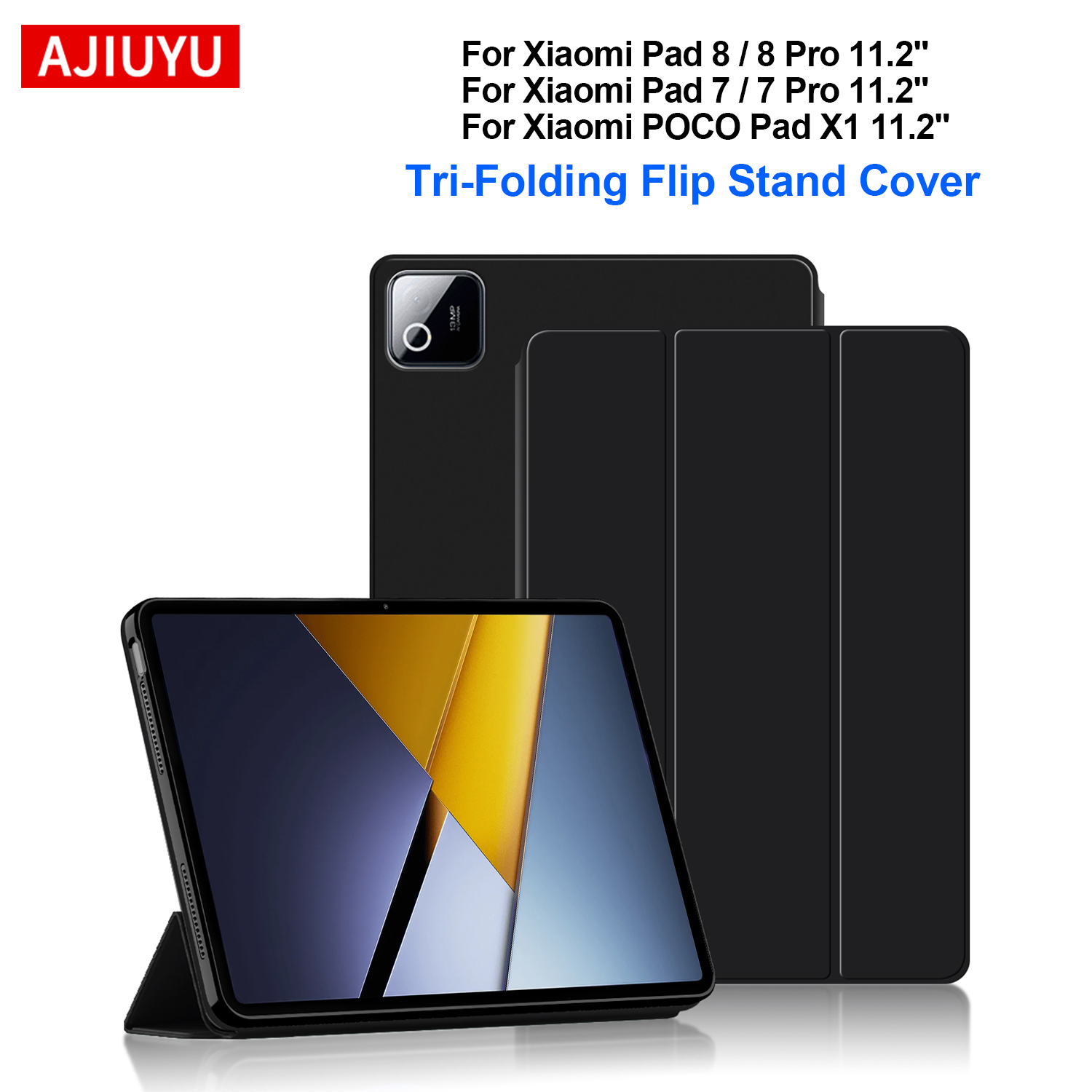 Poco Tablet Accessories - Xiaomi Pad 7/7 Pro 11.2インチタブレット用フリップカバーPUレザーケース、Xiaomi Pad
