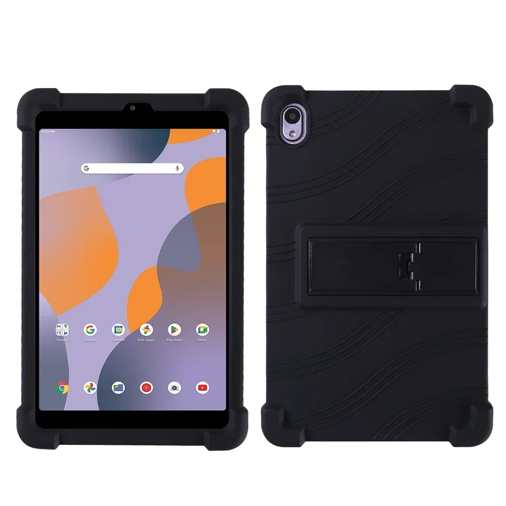 Onn Tablet Accessories - Walmart onn用の柔らかいシリコン保護ケース,耐衝撃性のエアクッション,調整可能なスタンド,8インチ,100135923, 2024