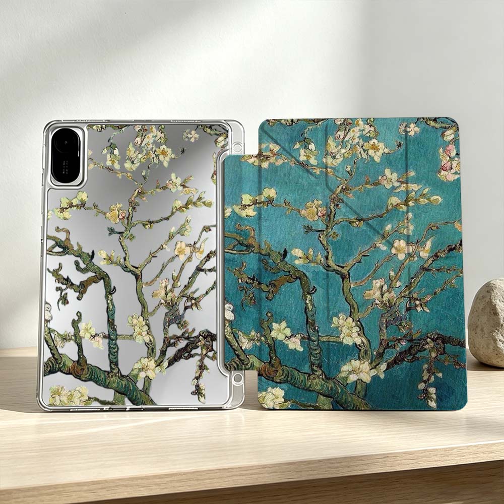 Poco Tablet Accessories - アートアプリコットブロッサム柄 Xiaomi Mi Pad 8 7