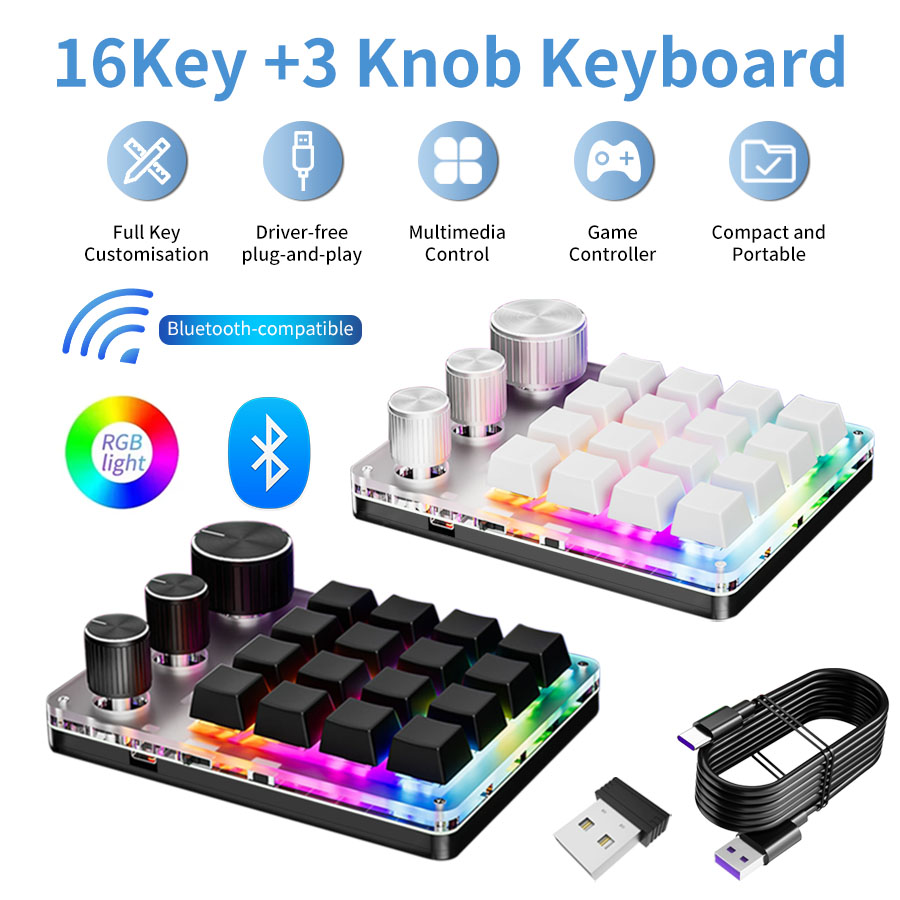 Bluetooth Trackpad - ワイヤレス Bluetooth プログラミングマクロカスタム 16 キー 3