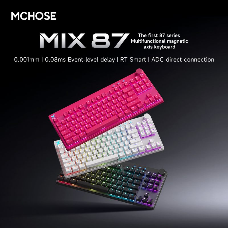 Tablet Accessories Keyboard - Mchose Mix87 磁気スイッチキーボード有線ゲーミングキーボード 8K + 256K