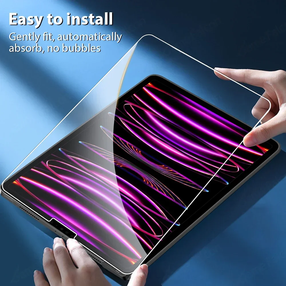 Teclast Tablet Accessories - iPad Pro 13インチ、12.9インチ、11インチ、第6世代M4、M2、2024 Air 5、4、3、2、1、第9世代、第10世代、第10世代ミニ、6、10.9インチ、10.2インチ、9.7インチ用強化ガラススクリーンプロテクター3枚