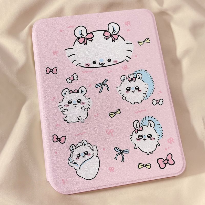 Pen Tablet Accessories - アニメちいかわモモンガ漫画 iPad タブレットケースに適した 360 回転ペントレイ付き落下防止耐摩耗性かわいい素敵な
