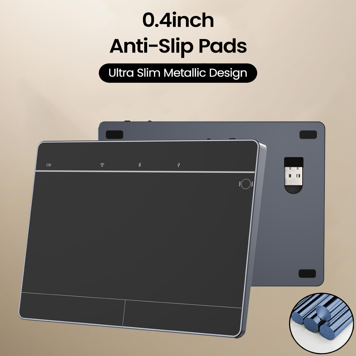 JOMAA 充電式 Bluetooth タッチパッド USB - Bluetooth Trackpad のレビューと価格