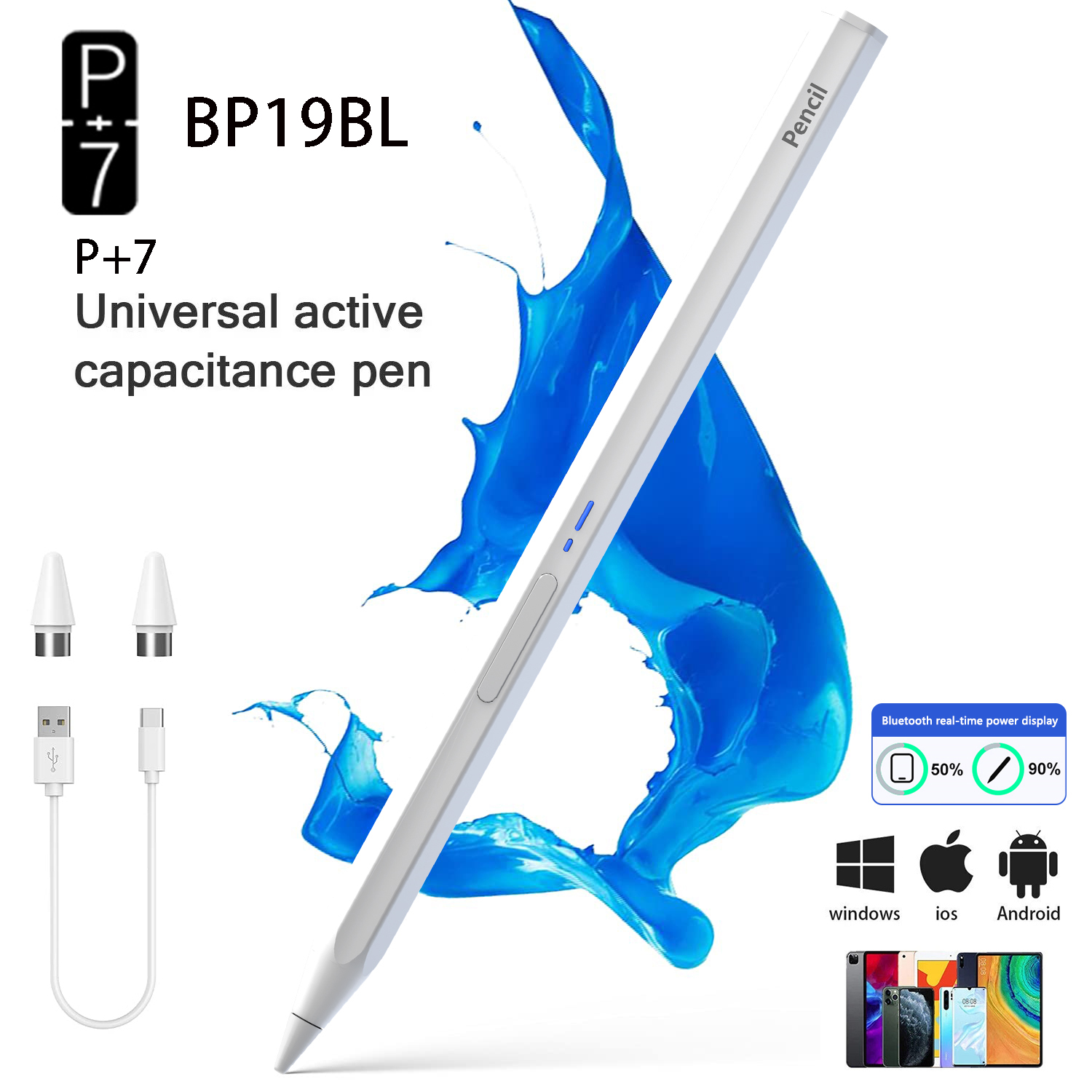 P+7 ユニバーサル六角スタイラスペン タブレット用 And - Pen Tablet Accessories のレビューと価格