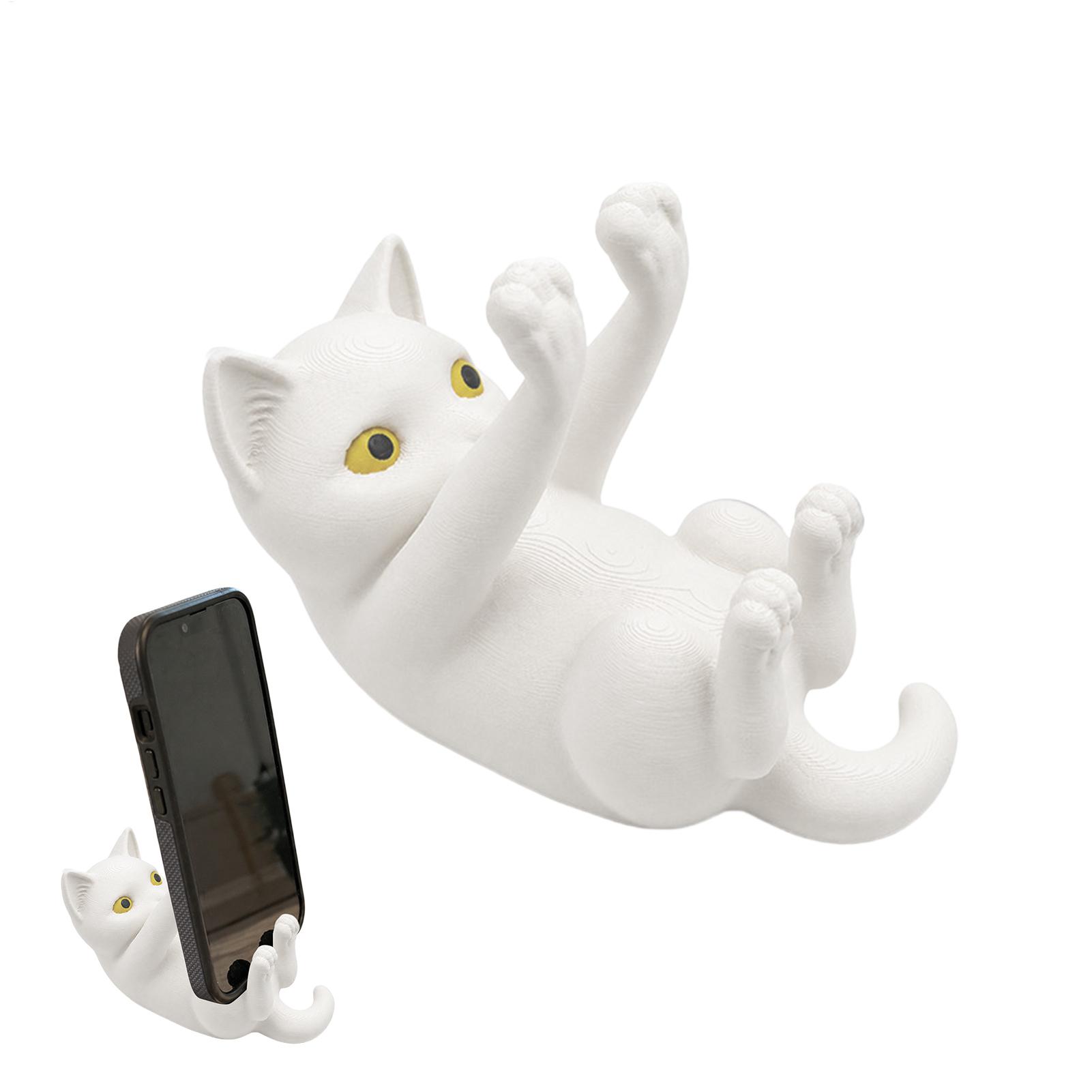 猫の形をした3Dプリントのスマホスタンド。デスクに飾るのに最 - Tablet Accessories 3D Print のレビューと価格