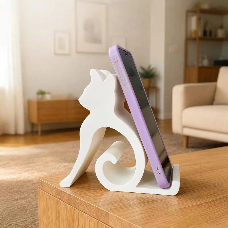 3Dプリント製のかわいい子猫・犬のスマホスタンド 1個入り  - Tablet Accessories 3D Print のレビューと価格