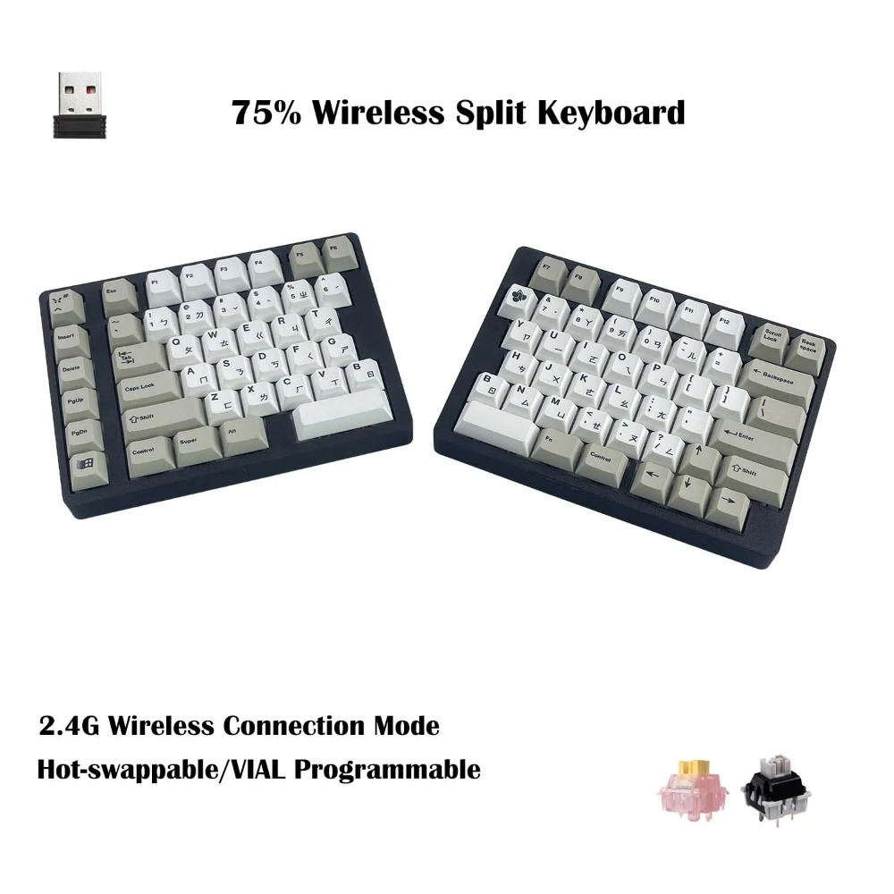 WS75 人間工学に基づいたスプリットメカニカルキーボード  - Tablet Accessories 3D Print のレビューと価格