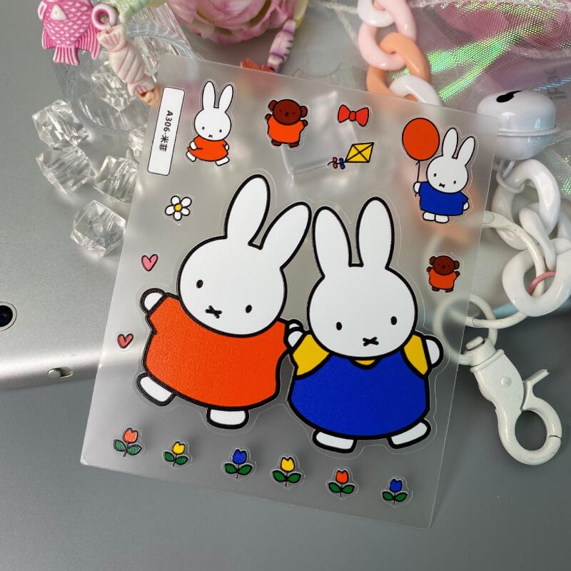 漫画ミッフィー 3D ステッカーかわいいアニメプリント電話ケ - Tablet Accessories 3D Print のレビューと価格